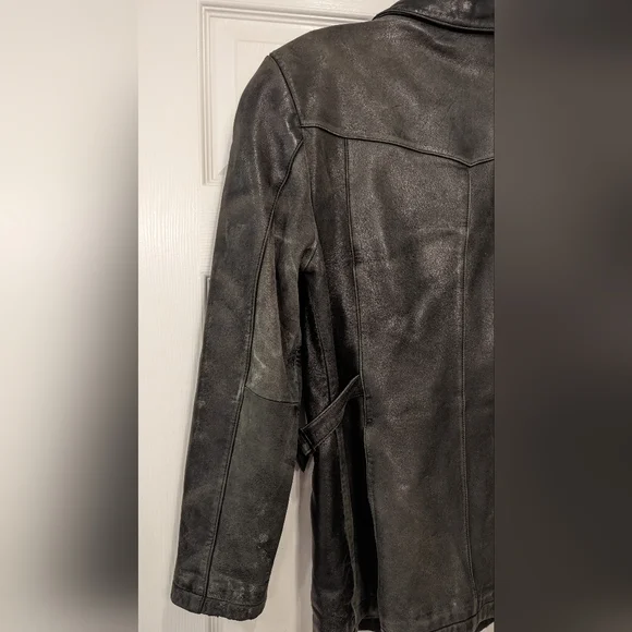 Gallery black men's buttery soft genuine leather full zip jacket coat size M - Picture 2 of 13